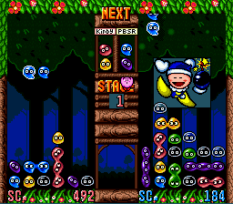 Kirby's Avalanche (USA) In game screenshot